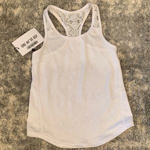 Zyia Girls White Bomber Mesh Tank